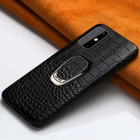 genuine leather cell case for samsung galaxy s20 ultra coque s20 s20 plus a50 a51 a70 s10 s9 ring magnetic kickstand back cover