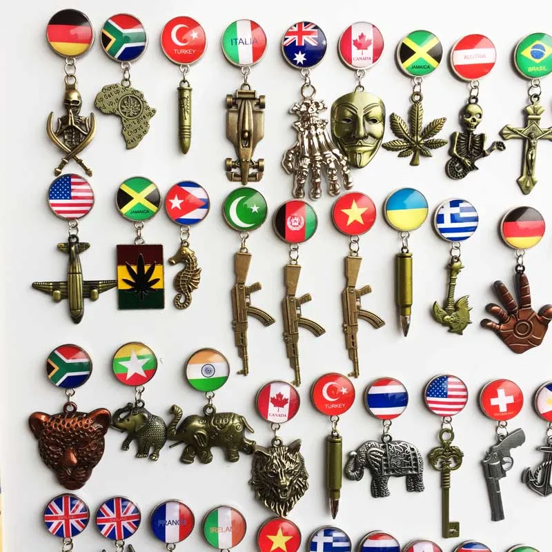 Магниты на холодильник с национальными флагами туристические сувениры подарки