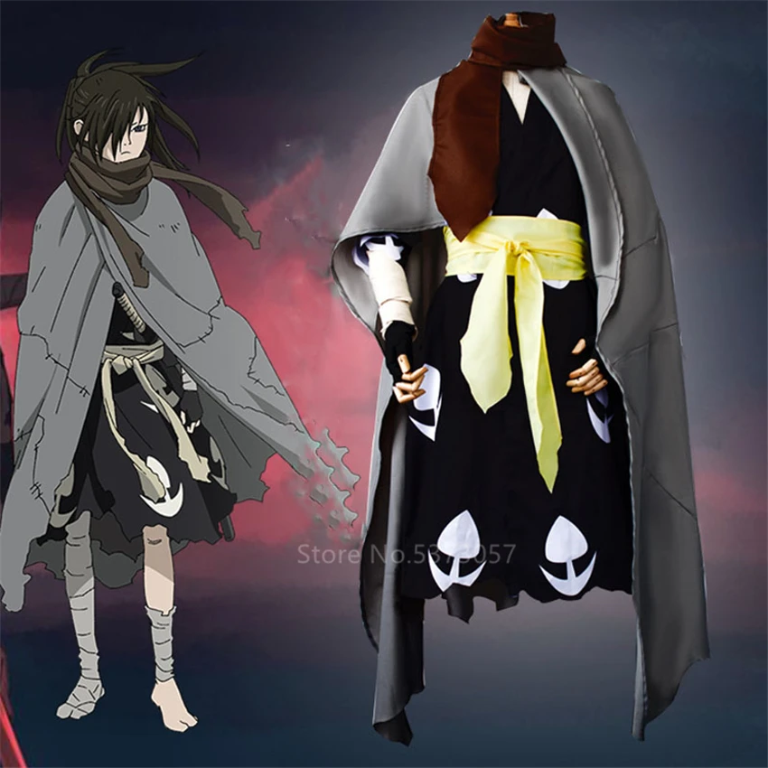 Косплей-костюм аниме Dororo на Хэллоуин 2020 мужское кимоно Hyakkimaru самурайский костюм