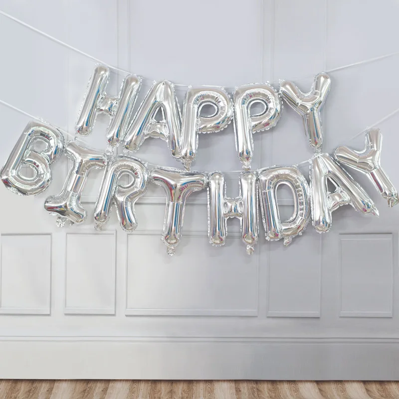 

Happy Birthday Balloons Party Supplies Decoration Letter Helium Foil Balloons Globos Balony Banner Baby Shower Latex Balloons