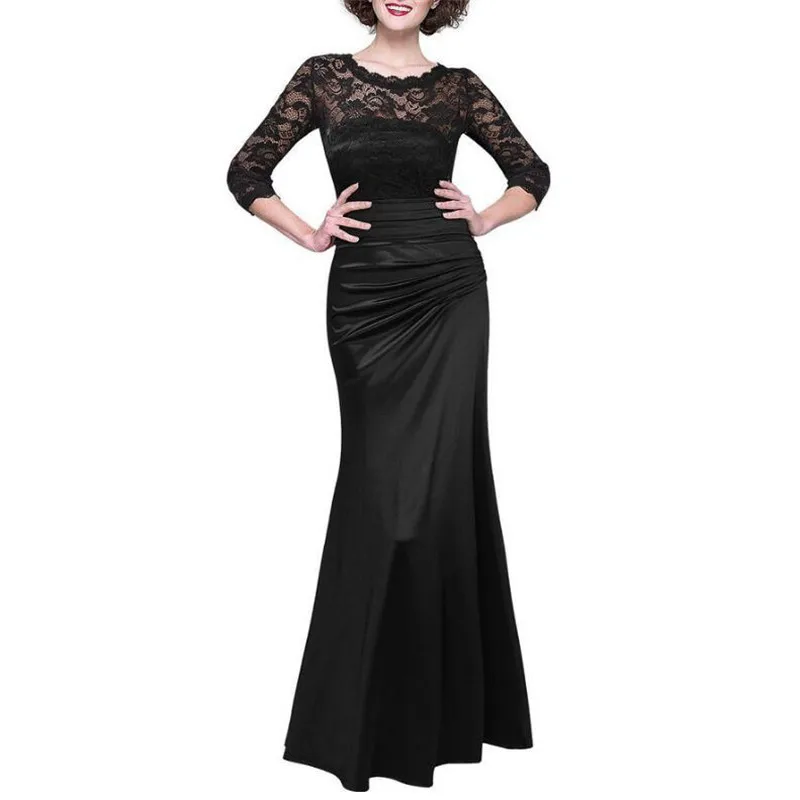 Женское кружевное платье серого цвета S 3XL размера плюс весна осень 2020 Новые