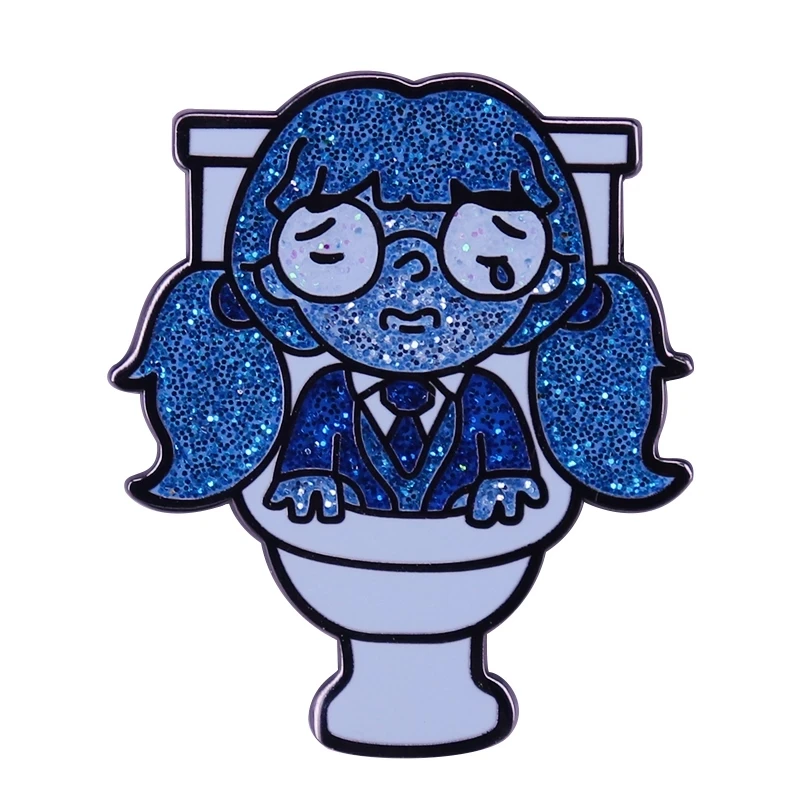 Эмалированные заколки в виде грустного туалета призрака девушки учиняющая Миртл
