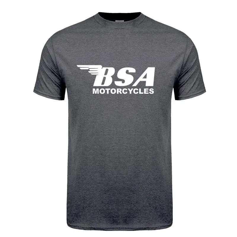Bsa Motorcycles T Shirt Men Summer Short Sleeve Cotton Bsa T-shirts Tops Man