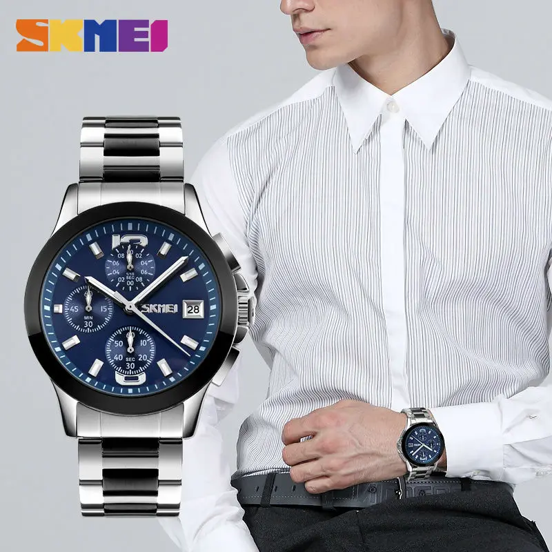 

SKMEI Business Mens Watches Top Brand Luxury Watch Men 3Bar Waterproof Casual Quartz Wristwatches Relogio Masculino 9126