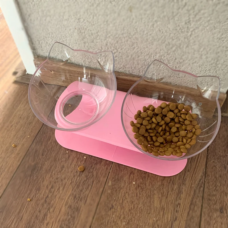 Non Slip двойной кошка собачья миска с подставкой для кормления животных кота