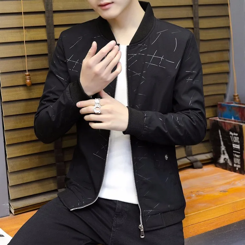 

Jacket men's 2021 new spring and autumn men's top youth baseball collar casual men's coat fashion thin