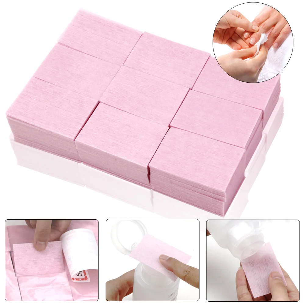 Nail Polish Remover Lint-Free Wipes 100% Cotton Napkins Manicure Wipes Gel Polishes Nails Remover Nail Cleaning Coton Nail Art