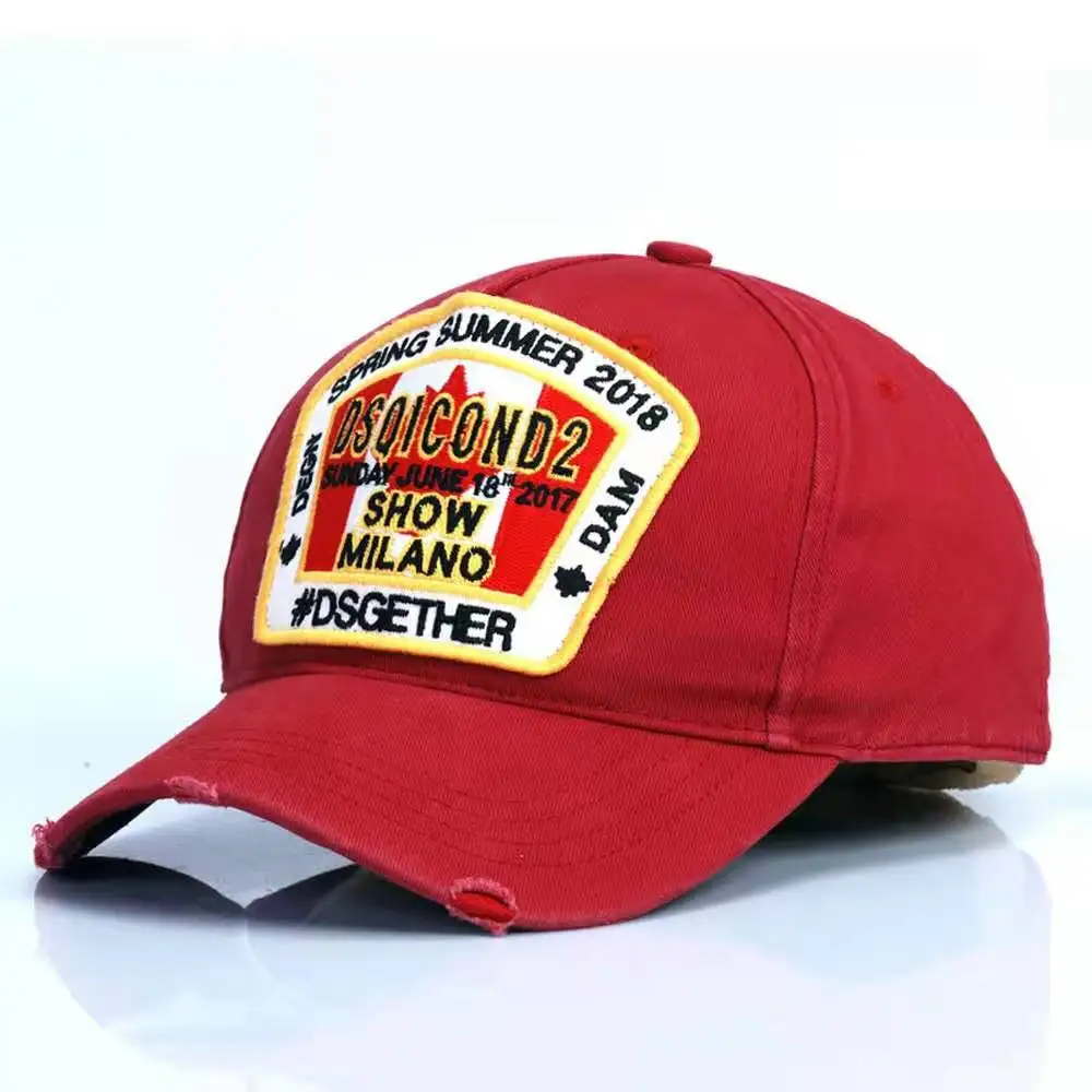 

DSQ European and American high quality classic unisex cotton four seasons 3D embroidery neutral baseball cap truck driver hat