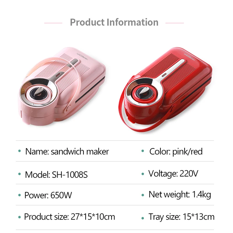 

Electric Sandwich Maker Timing Waffle Maker Toaster Multifunction Breakfast Machine Takoyaki Pancake Donuts Sandwichera 220V