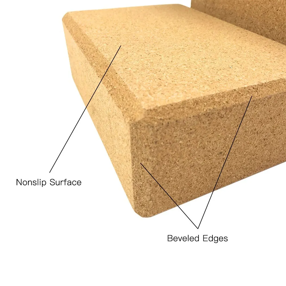 

Yoga Block Cork Wood Yoga Brick Soft High Density Yoga Block to Support Poses