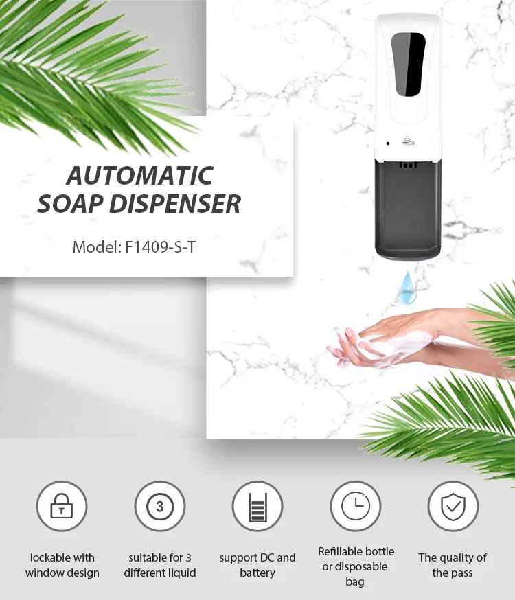 

2021 hot touchless liquid dispenser plastic soap sensor dispenser