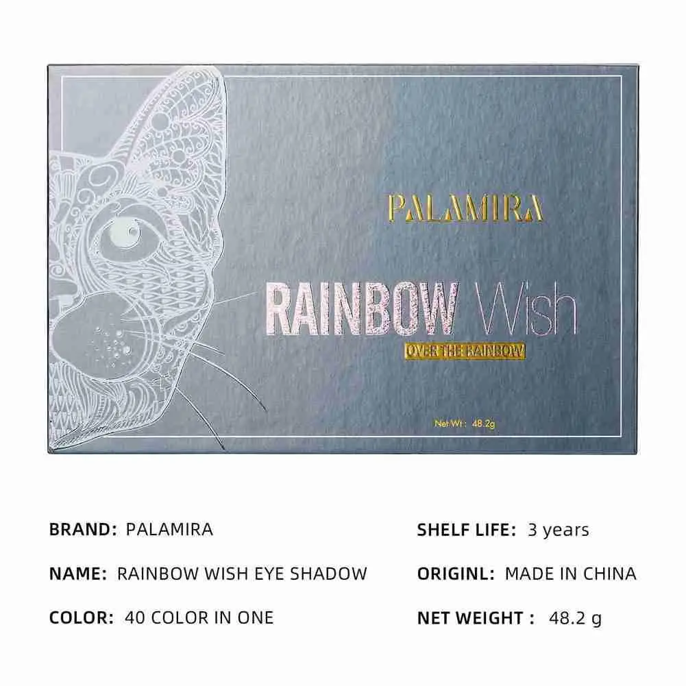 

40 Colors Eyeshadow Palette Pearlescent Matte Silky Powder Waterproof Cosmetic Shadow Tool Eye Summer Lasting Long Outfit S W6T5