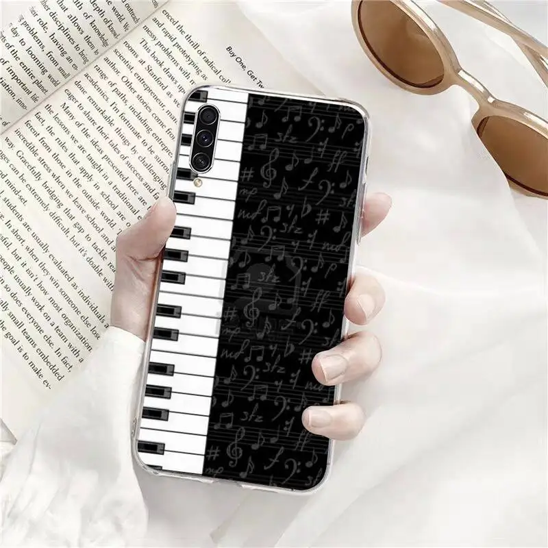 

Popular Piano Instrument Phone Case Transparent for Samsung s9 s10 s20 Huawei honor P20 P30 P40 xiaomi note mi 8 9 pro lite plus