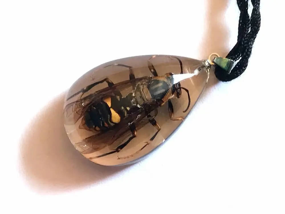 

16 pcs fashion real lovely bee insect pendant lucid drop style jewelry