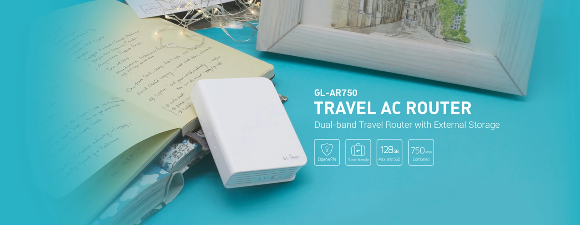 GL. iNet AR750 Путешествия AC маршрутизатор 300 Мбит/с(2,4G)+ 433 Мбит/с(5G) Wi-Fi 128 МБ ram MicroSD хранение Поддержка OpenWrt/LEDE Предустановленный