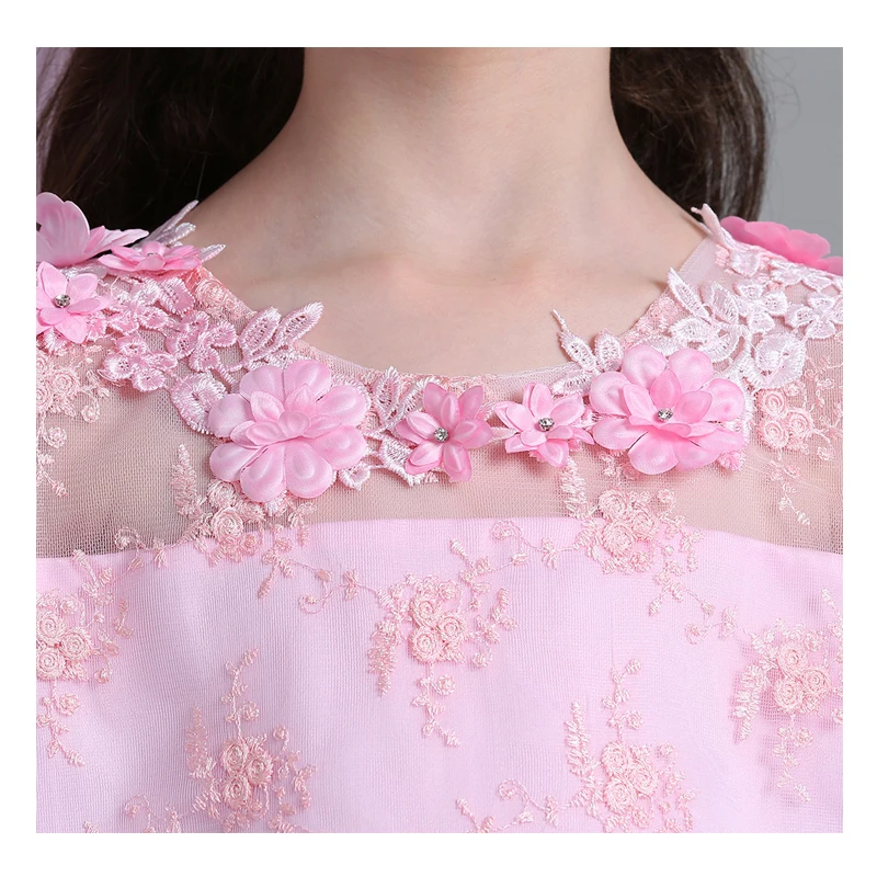 На возраст от 4 до 13 лет Детское платье принцессы с цветочками для девочек платья