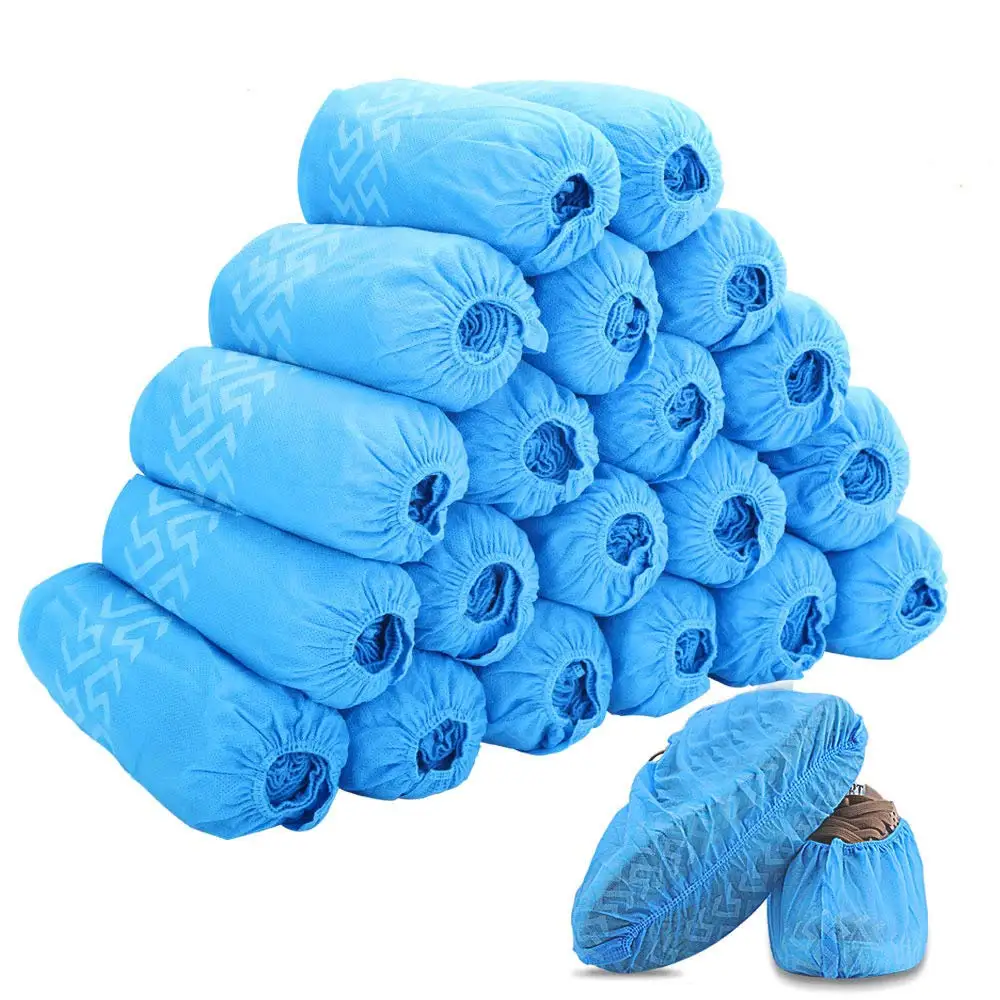 

Premium Disposable Boot Shoe Covers 100 Pack(50pair) Durable, Water Resistant Non-slip Non-toxic Recyclable 100% Virgin Fabric