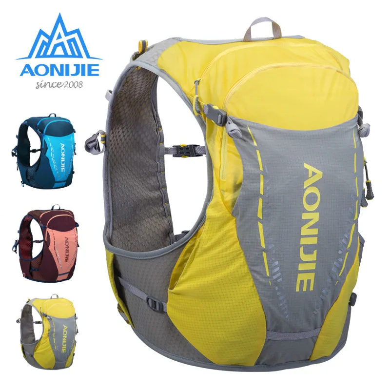 AONIJIE C9103 Ultra Vest 10L Hydration Backpack Pack Bag Free Water Bladder Flask Trail Running Marathon Race Hiking SM M/L L/XL