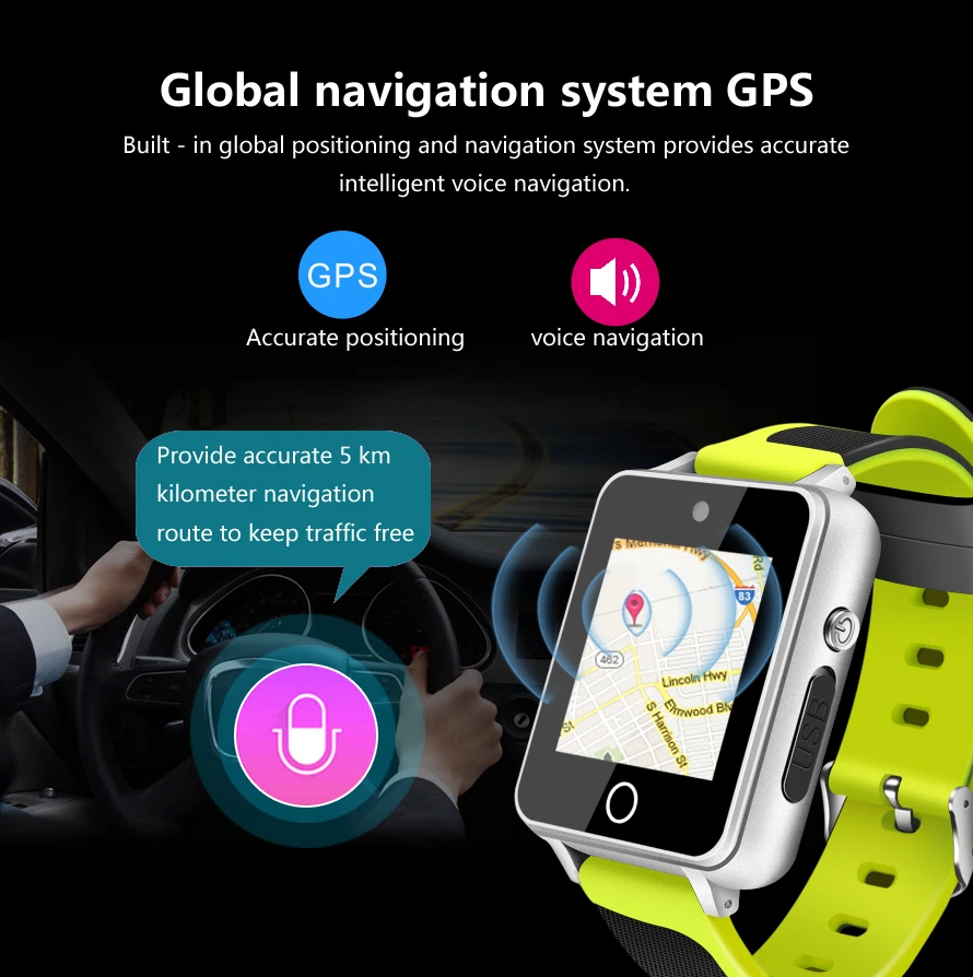 NEW S9 Smart Watch Android 5.1 Mtk6580 1GB+16GB support SIM TF card Bluetooth 4.0 3G GPS Wifi SmartWatch with 2.0 Camera | Электроника