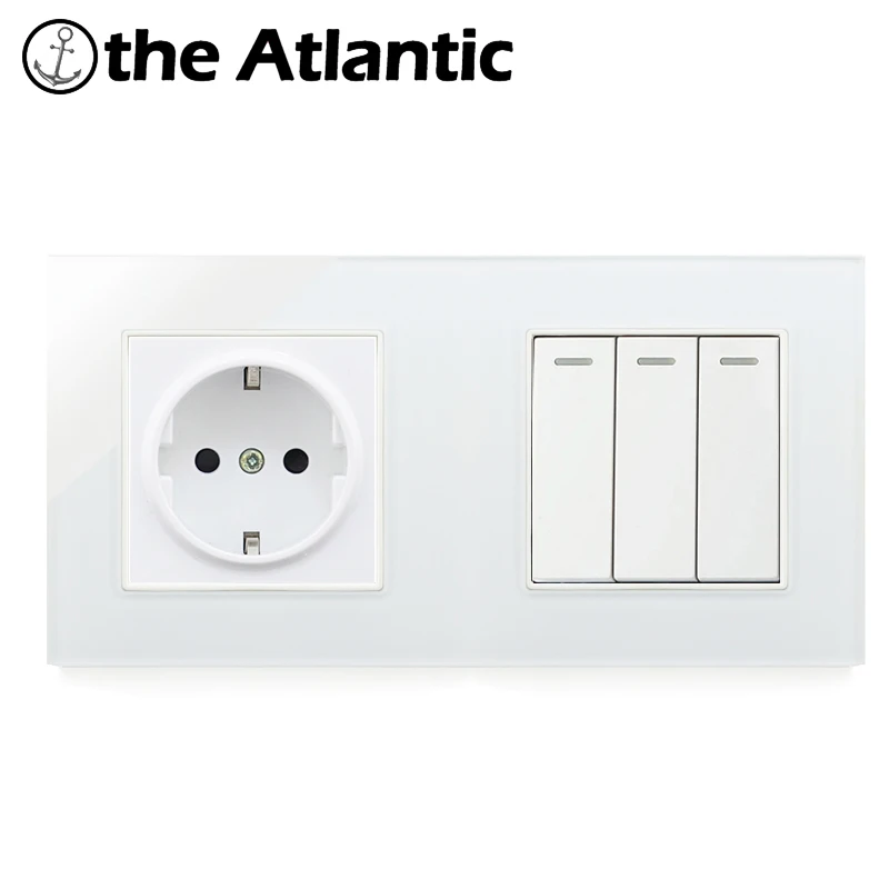 Atlectric 1 2 3 4 банда лампа кнопка выключателя света розетка стандарта ЕС