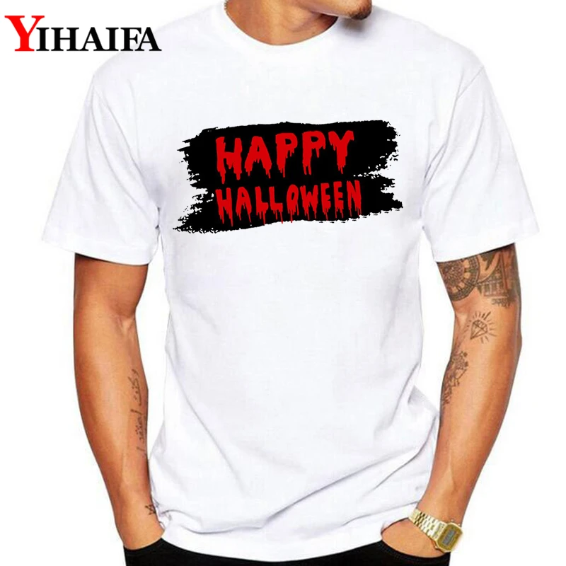 Мужская футболка креативный Хэллоуин буквы roupas рубашки хип хоп Графический ee