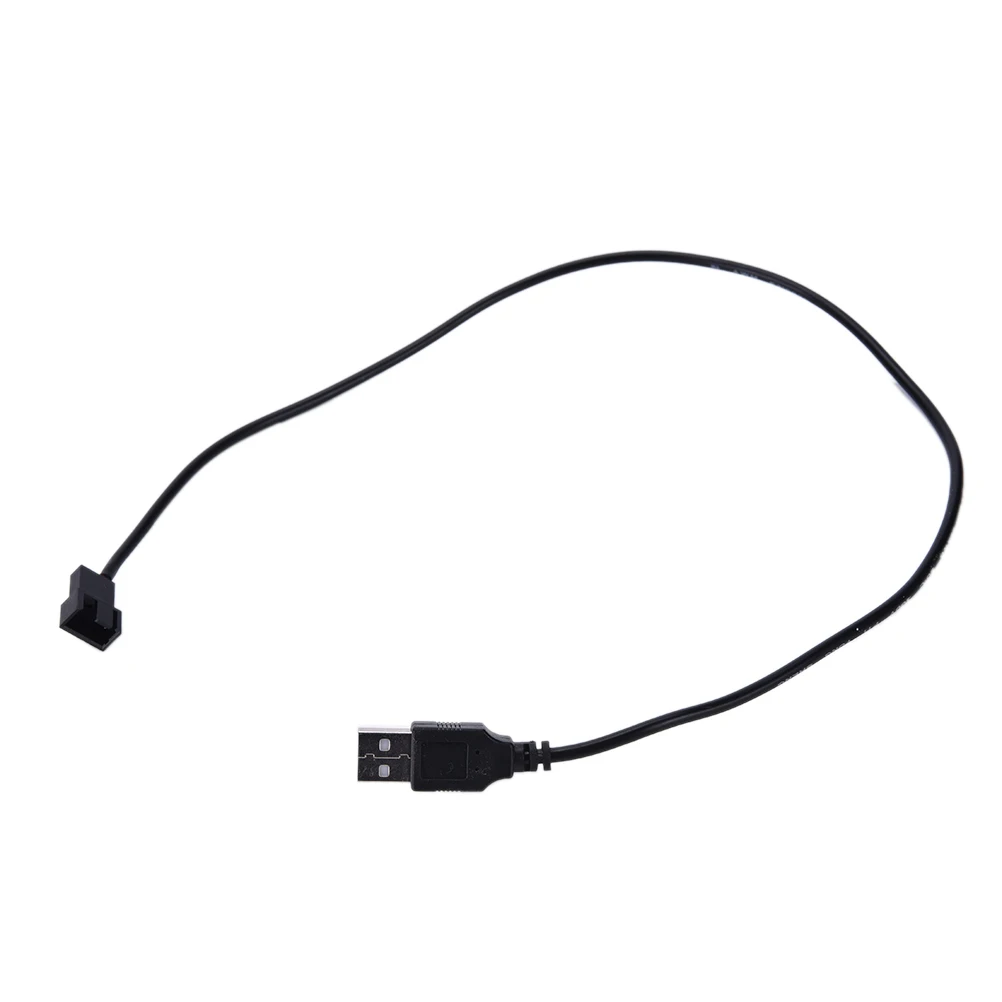 WH038 Connect 3pin or 4pin fan to USB Adapter Cables 3/4 Pin Computer PC Fan Power Cable Connector |