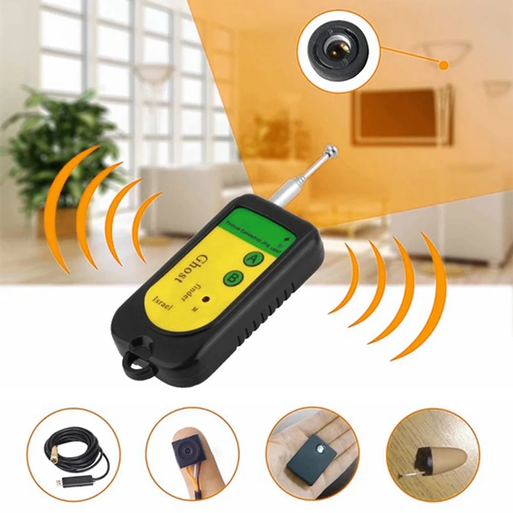 Wireless Signal Bug RF Tracker Finder Full Range Device GSM Anti-Spy Camera Detector Anti-Cheating Scanner | Безопасность и защита
