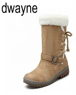 Классические ботинки до середины икры теплые зимние Patform на шнуровке женская