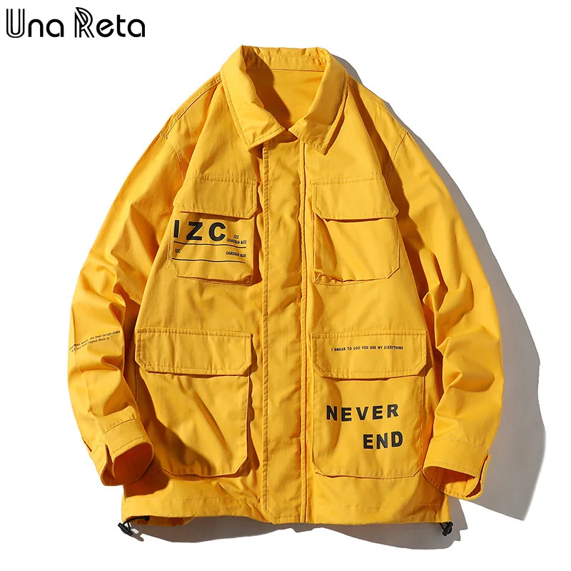 Куртка Una Reta Мужская осенняя уличная одежда в стиле хип хоп пиджак с надписью и
