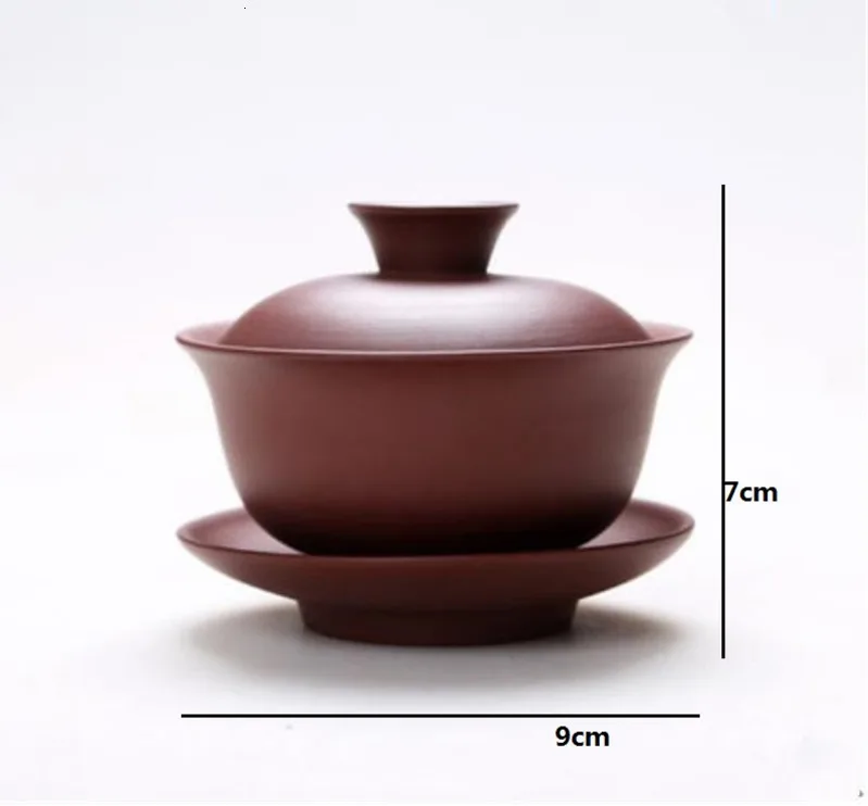 1 шт. фиолетовый глина Gaiwan чайные чашки Китайский Kong Fu чайный набор ручной работы чайная посуда аксессуары