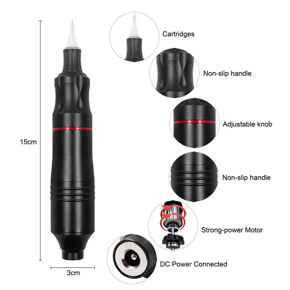Машина для перманентного макияжа тату ротационная ручка источник питания