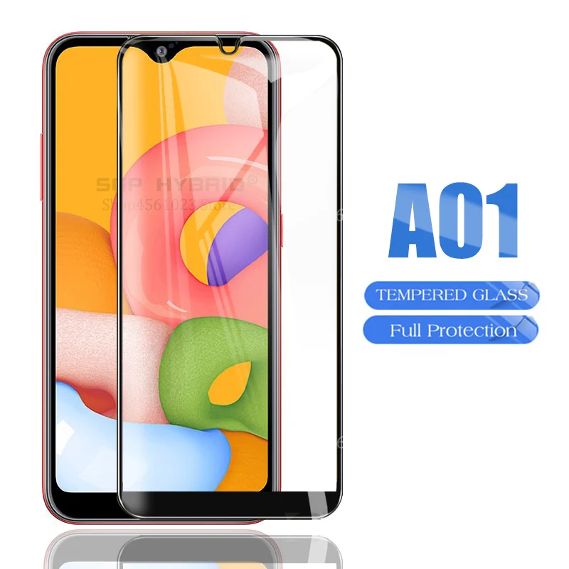 Защита для экрана Samsung A01 A 01 закаленное стекло HD Samsun Sansumg Galaxy безопасное SM A015F/DS Sklo 5
