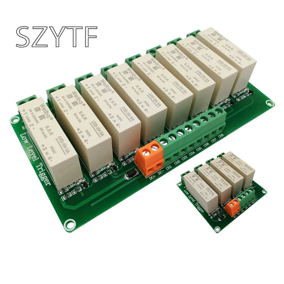 1 2 4 8 канал низкого уровня триггера твердотельные реле Модуль DC управления