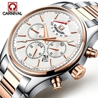 carnival watch mens automatic mechanical watch kinetic version 316l stainless steel sapphire watch for men 2022 montre homme