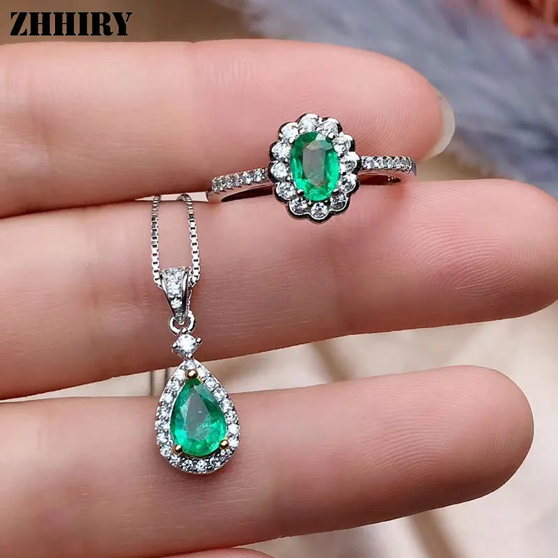 

Женский комплект из колье и серёг, из серебра 925 пробы