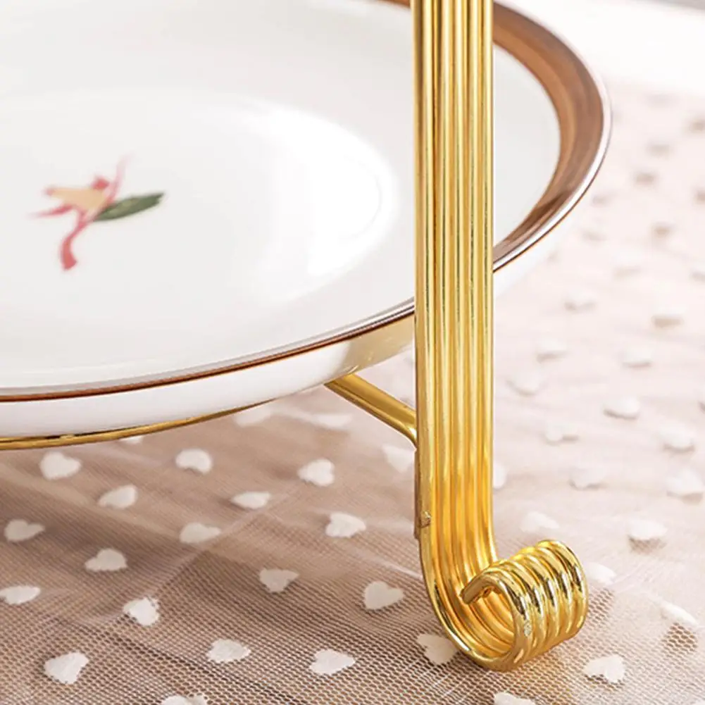 2 яруса позолоченный торт стенд послеобеденный чай свадебные тарелки столовая