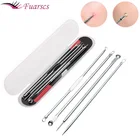 Иглы из нержавеющей стали для удаления черных точек, комедонов, акне, черных точек, прыщей, средство для удаления черных точек, уход за кожей лица, средство для очистки пор, инструменты для удаления черных точек