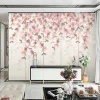 custom 3d wallpaper pink fallen leaves wall murals wall paper landscape living room bedroom home decor papel de parede floral