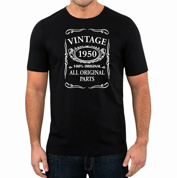 

70th Birthday Present Gift Year 1950 All Original Parts T-Shirt Unisex Fun Tee