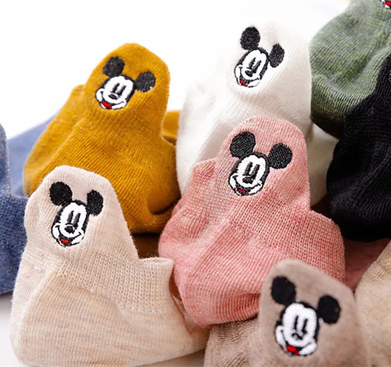 Disney повседневные женские носки с рисунками зверей из мультфильмов Микки Маусом