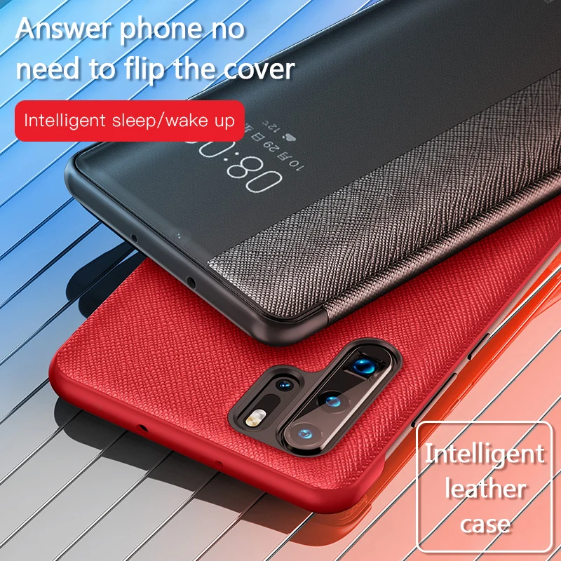 Умный кожаный чехол книжка для телефона Huawei P30 Pro P20 Lite pro P20pro Mate 10 20 30 тонкий