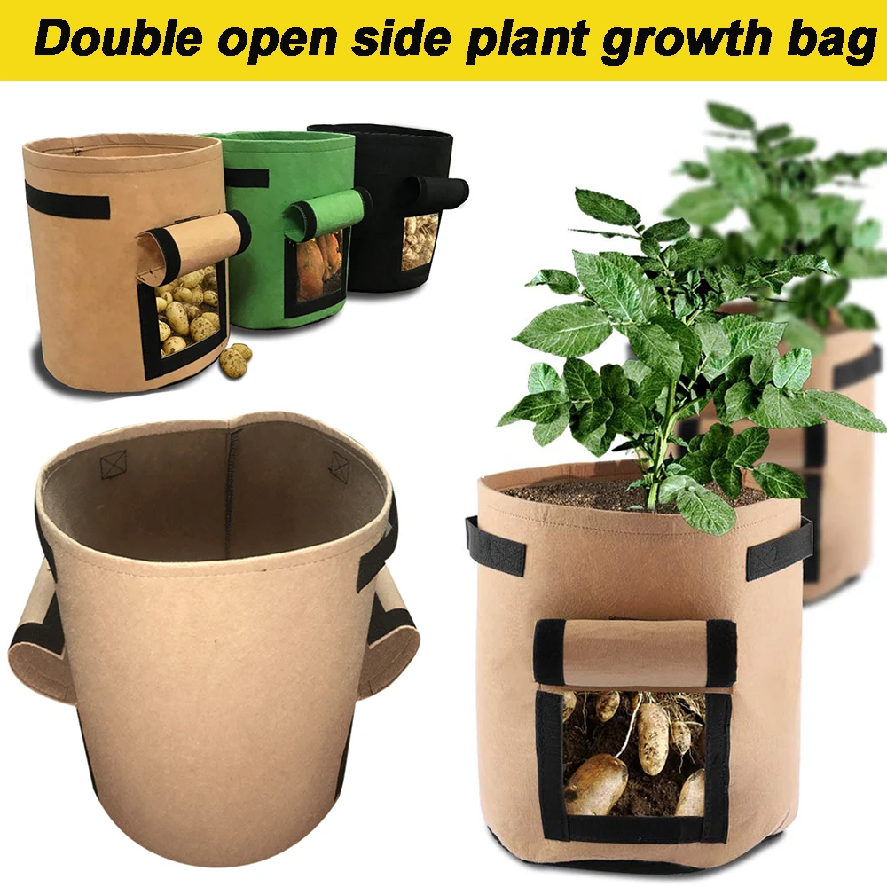 Мешок для выращивания растений двойная дверь сумка питомника практичное