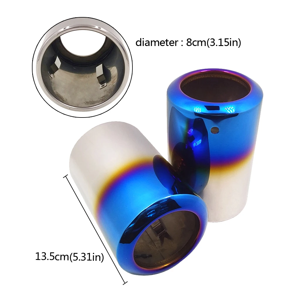 Автомобильная выхлопная труба диаметр 80 мм глушители из нержавеющей стали для