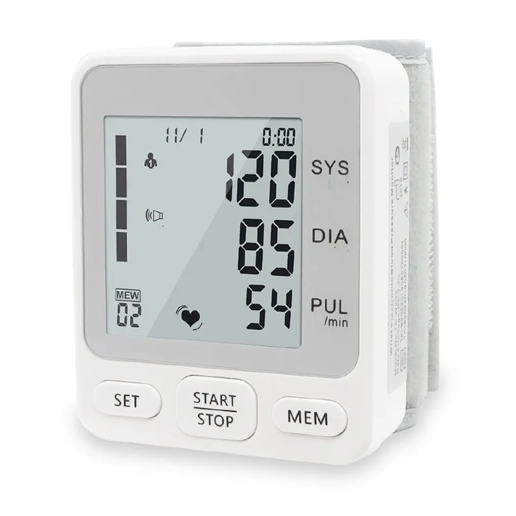 

Home Automatic Voice Rechargeable Wrist Cuff Sphygmomanometer Tonometer Meter USB Charge LCD HD Display Health Care