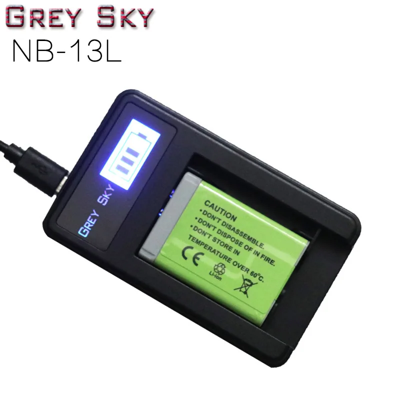Аккумулятор NB-13L NB 13L NB13L + зарядное устройство USB с ЖК-дисплеем для Canon PowerShot G5X G7X G9X G7