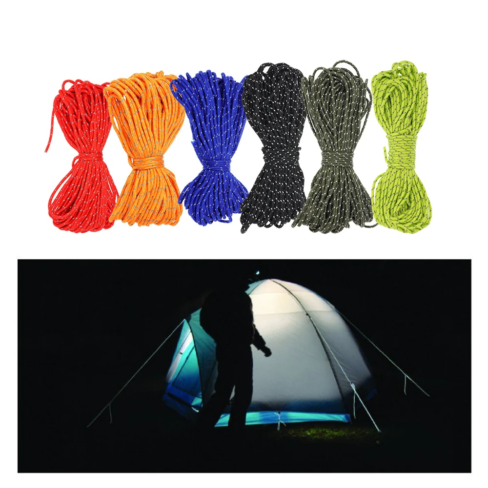 

Lixada 20M Reflective Rope Paracord Cord Outdoor Gear Lanyard 1 Inner Strand Core for Camping Awning