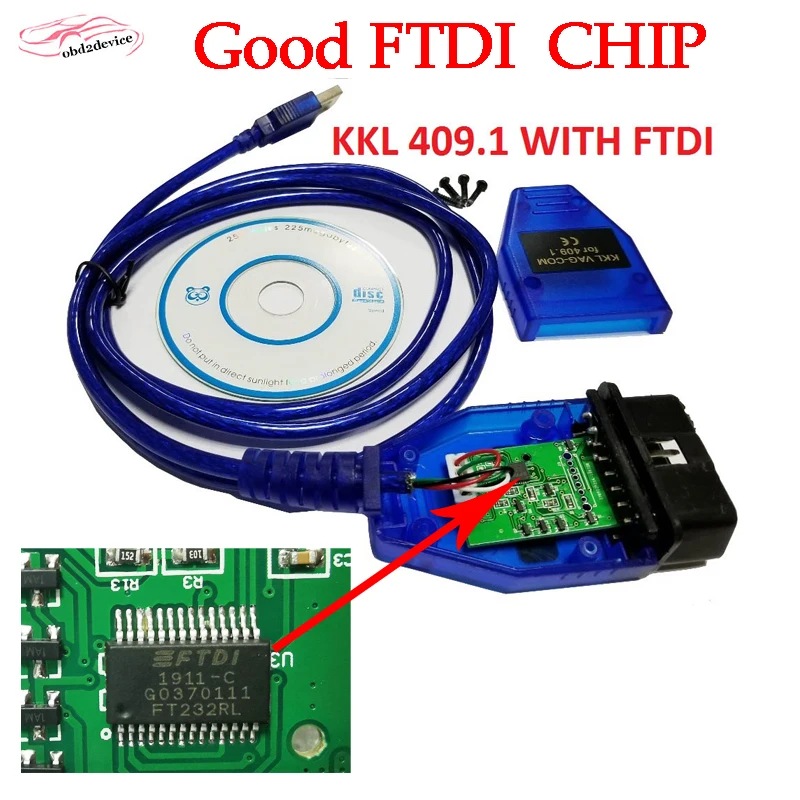 

forVAG- KKL 409 USB FTDI OBD2 KKL409 Diagnostic Scanner For VAG -Series Car V-W/A-udi/S-eat Diagnostic Cable KKL 409-cable