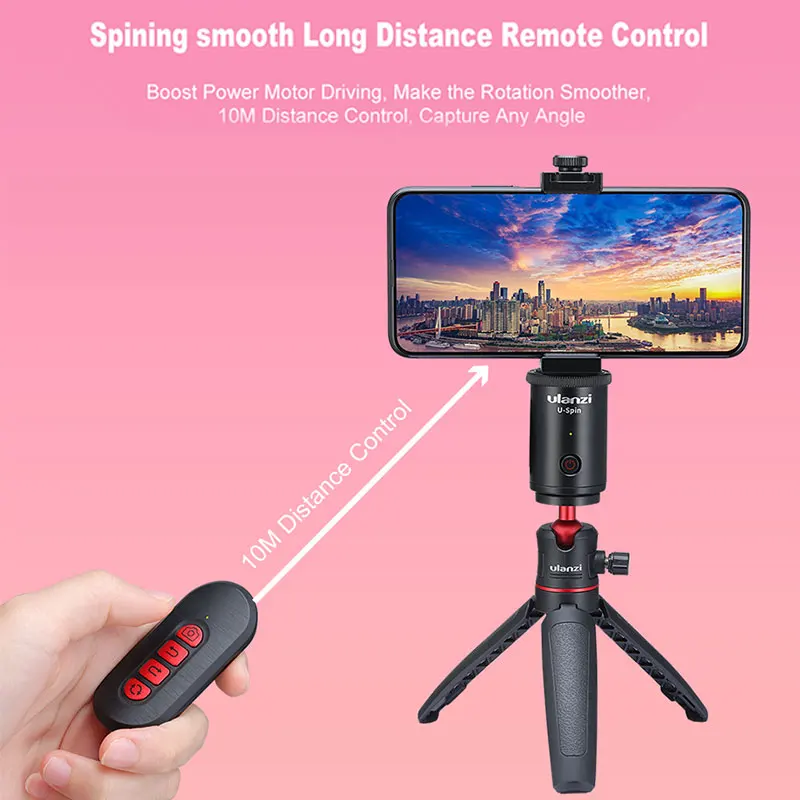 U SPin 360 электрическая панорамная головка Ulanzi мини шаровая Головка тренога для