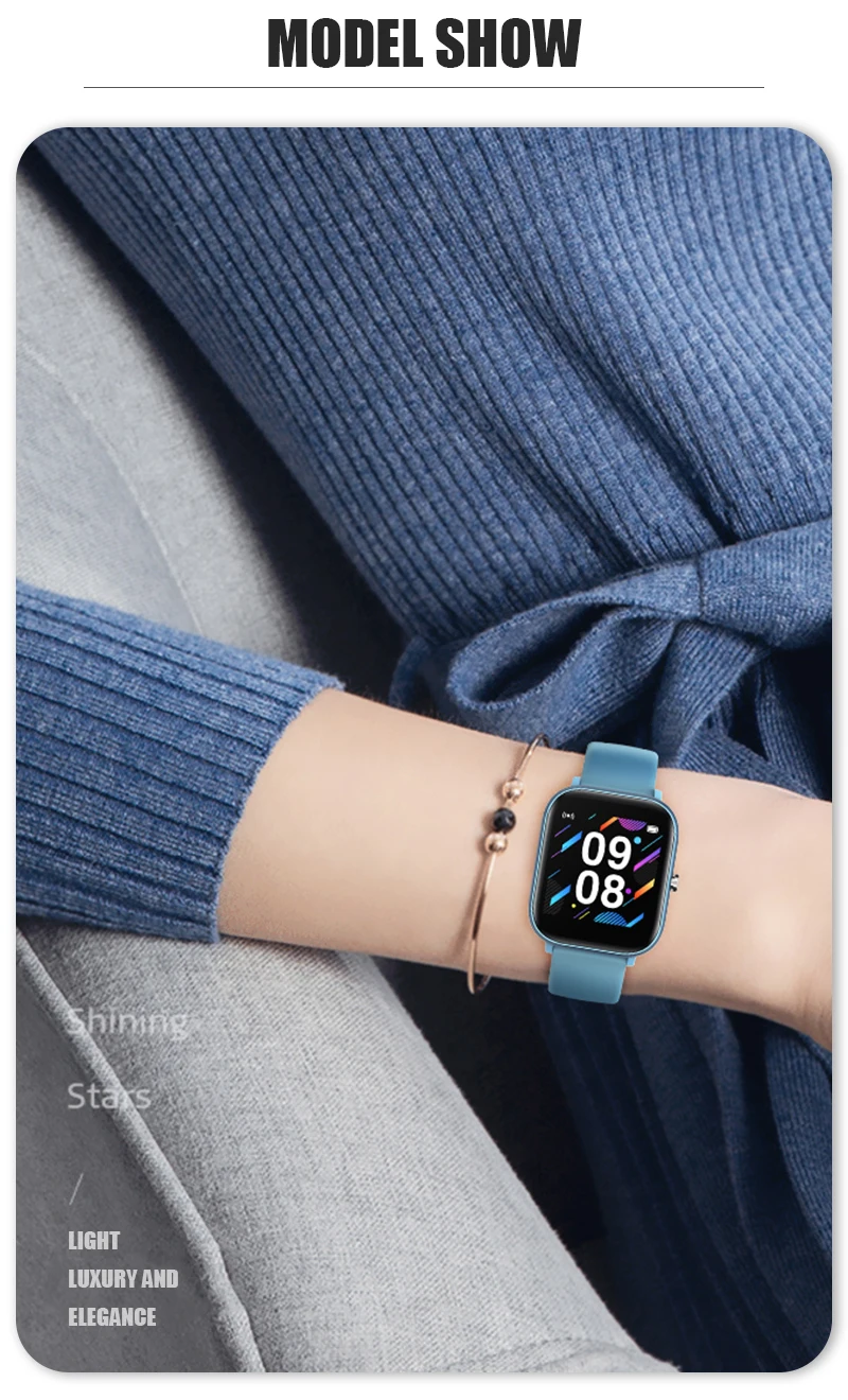 P20 Smart Watch Men Women Full Touch HD Screen Music Control Heart Rate Blood Pressure Fitness Tracker Sport Bluetooth | Электроника