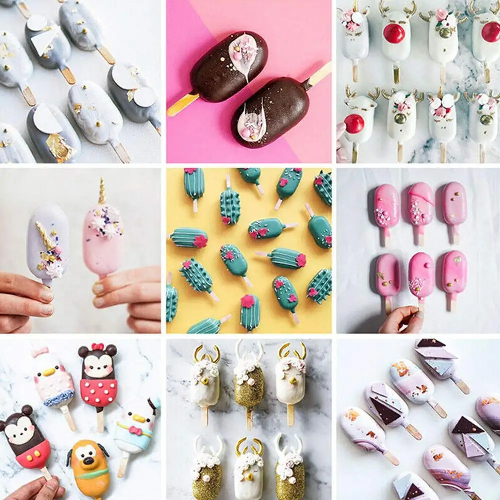 4 ячейки силиконовая форма для Фруктового мороженого на палочке формователь